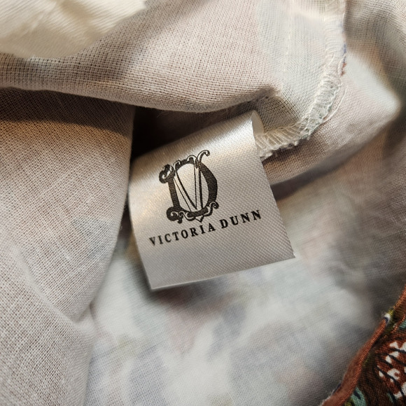 Victoria Dunn Billy Blouse Cinnamon Carnation Top Western Boho Cotton Womens S - Picture 9 of 13